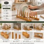 2PCS BAMBU - AHŞAP TEZGAH ÜSTÜ TABAKLIK - BULAŞIKLIK (4745)-3
