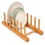 2PCS BAMBU - AHŞAP TEZGAH ÜSTÜ TABAKLIK - BULAŞIKLIK (4745)-1