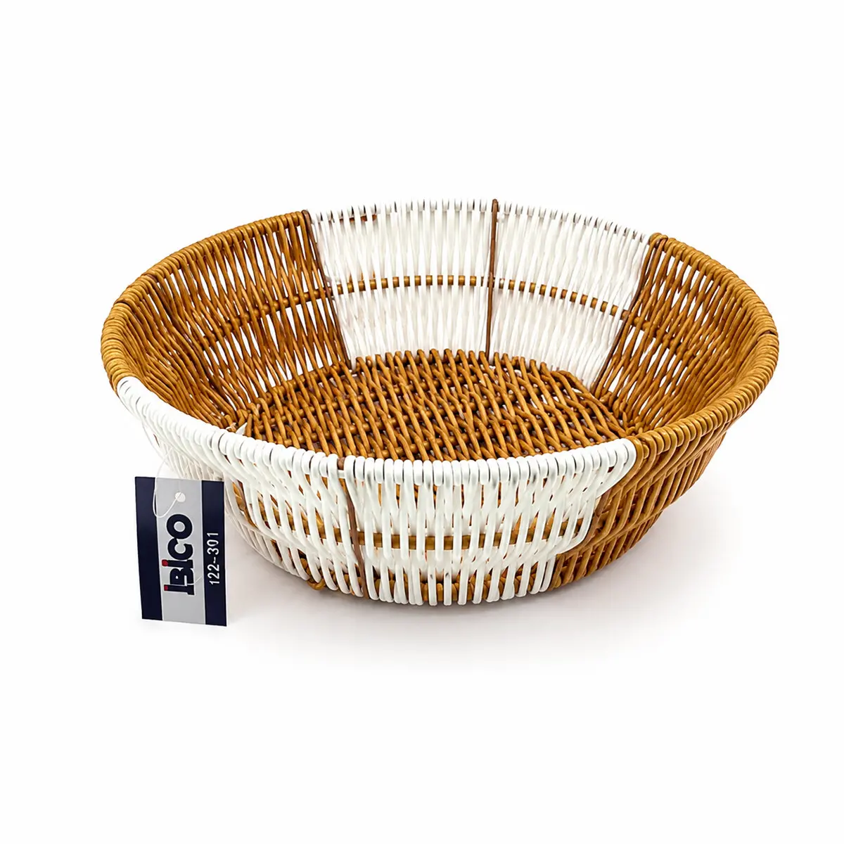 YUVARLAK HASIR K.RENGİ - BEYAZ EKMEK SEPETİ 25CM (4745)