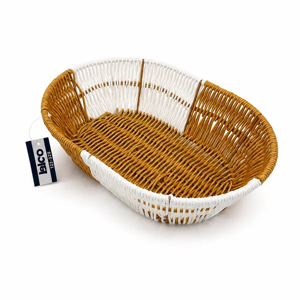 OVAL HASIR K.RENGİ - BEYAZ EKMEK SEPETİ 28X20CM (4745)