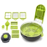 VEGETABLE CUTTER HAZNELİ 9IN1 ÇOK FONKSİYONLU SEBZE DİLİMLEYİCİ - KESİCİ - DOĞRAYICI SETİ DP-901 (4745)-2