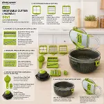 VEGETABLE CUTTER HAZNELİ 9IN1 ÇOK FONKSİYONLU SEBZE DİLİMLEYİCİ - KESİCİ - DOĞRAYICI SETİ DP-901 (4745)-3