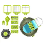 VEGETABLE CUTTER HAZNELİ 9IN1 ÇOK FONKSİYONLU SEBZE DİLİMLEYİCİ - KESİCİ - DOĞRAYICI SETİ DP-901 (4745)-1