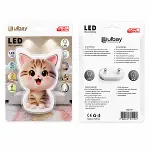 10 ADET KEDİ LEDLİ GECE LAMBASI GC-19 (4745)-1