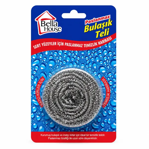 36 ADET VAKUMLU BULAŞIK TELİ TEKLİ PASLANMAZ 15GR (4745)