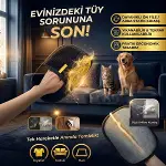 Büyük Boy Evcil Hayvan Tüy Alma Eldiveni, Geliştirilmiş Elektrostatik Tüy Toplayıcı Kedi Köpek Bakım ve Temizlik Eldiveni (4745)-1