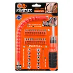 43PCS SİLİKON SAP AKROBAT UZATMALI TORNAVİDA BİTS SETİ MANYETİK UÇ TUTUCU KTX-3451 (4745)-1