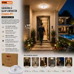 SENSÖRLÜ BEYAZ GLOP ARMATÜR KAFESİ E27 PLASTİK IP20 220W (4745)-3