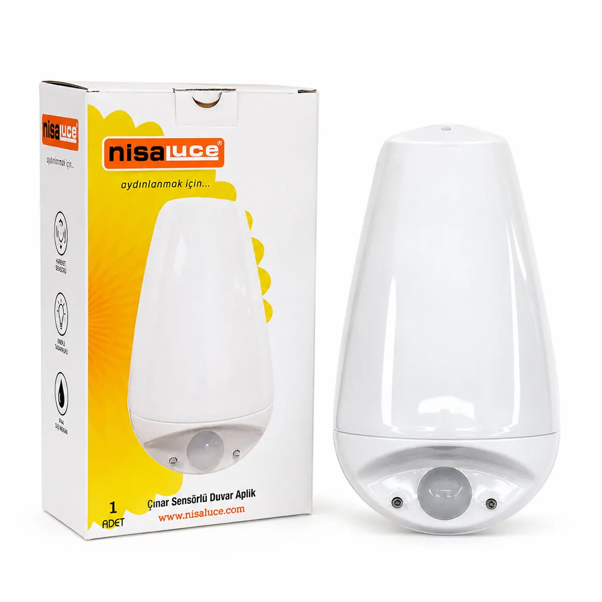E27 - IP20 SOFT 0,4W - 50W ÇINAR SENSÖRLÜ LED APLİK DUVAR LAMBASI E2003-2 (4745)