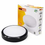20W SİYAH METAL KASA SIVA ÜSTÜ YUVARLAK LEDLİ GLOP ARMATÜR IP20 6500K - 1800Lm E1212/S (4745)-1