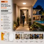 20W BEYAZ METAL KASA SIVA ÜSTÜ YUVARLAK LEDLİ GLOP ARMATÜR IP20 6500K - 1800Lm E1212/B (4745)-3