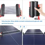 Teleskopik Taşınabilir Kaymaz Ping Pong Masa Tenisi Filesi Aparatı (4745)-5