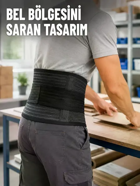 Çalışma Korsesi Güçlendirilş Elastik Bantlı Ayarlanabilir Bel Desteği