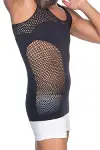 Siyah Seamless Fileli Erkek Korse Atlet-2