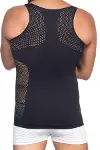 Siyah Seamless Fileli Erkek Korse Atlet-3