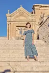 Çiçek Desenli Elbise-4