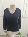Kadın Uzun Kollu V Yakalı Triko Bluz-4