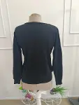 Kadın Uzun Kollu V Yakalı Triko Bluz-6