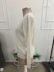Kadın Uzun Kollu V Yakalı Triko Bluz-5
