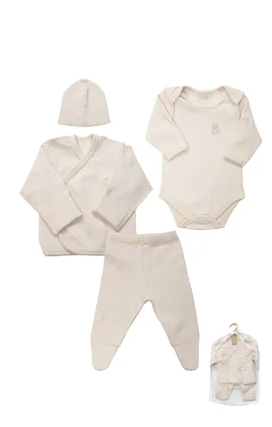 Bistyle 4Lü Prematüre Hastane Çıkışı Hello Family 23101 Bej