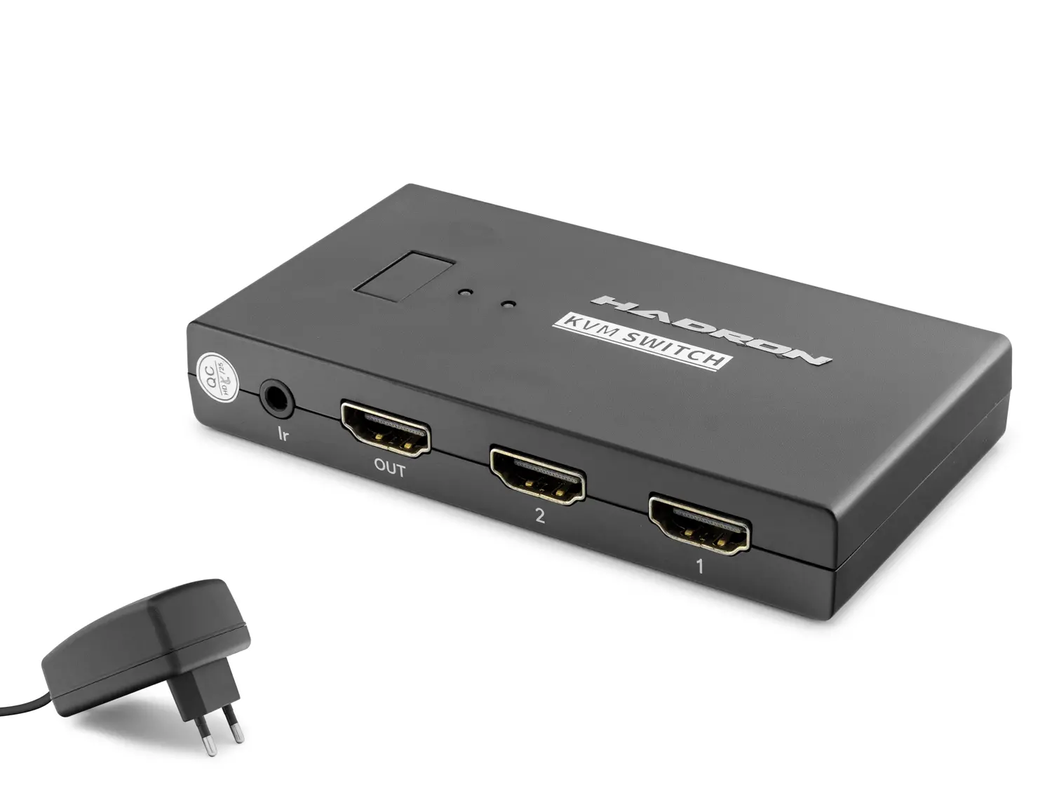 Hdmı Kvm Switch 2 Usb Hub 2 Console Harici Butonlu Kvm Kablo Setli 2 Hdmı Port Siyah HDX1373