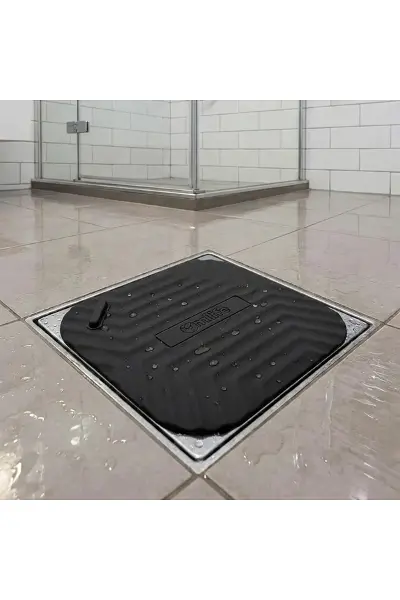 Siyah Kare Evye Gider Koku Önleyici Silikon Mat – Lavabo Süzgeç ve Haşere Engelleyici