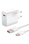 33W Hızlı Şarj Adaptörü – Type-C Kablolu, USB Çıkışlı, Akıllı Şarj Destekli Duvar Tipi Şarj Cihazı-1