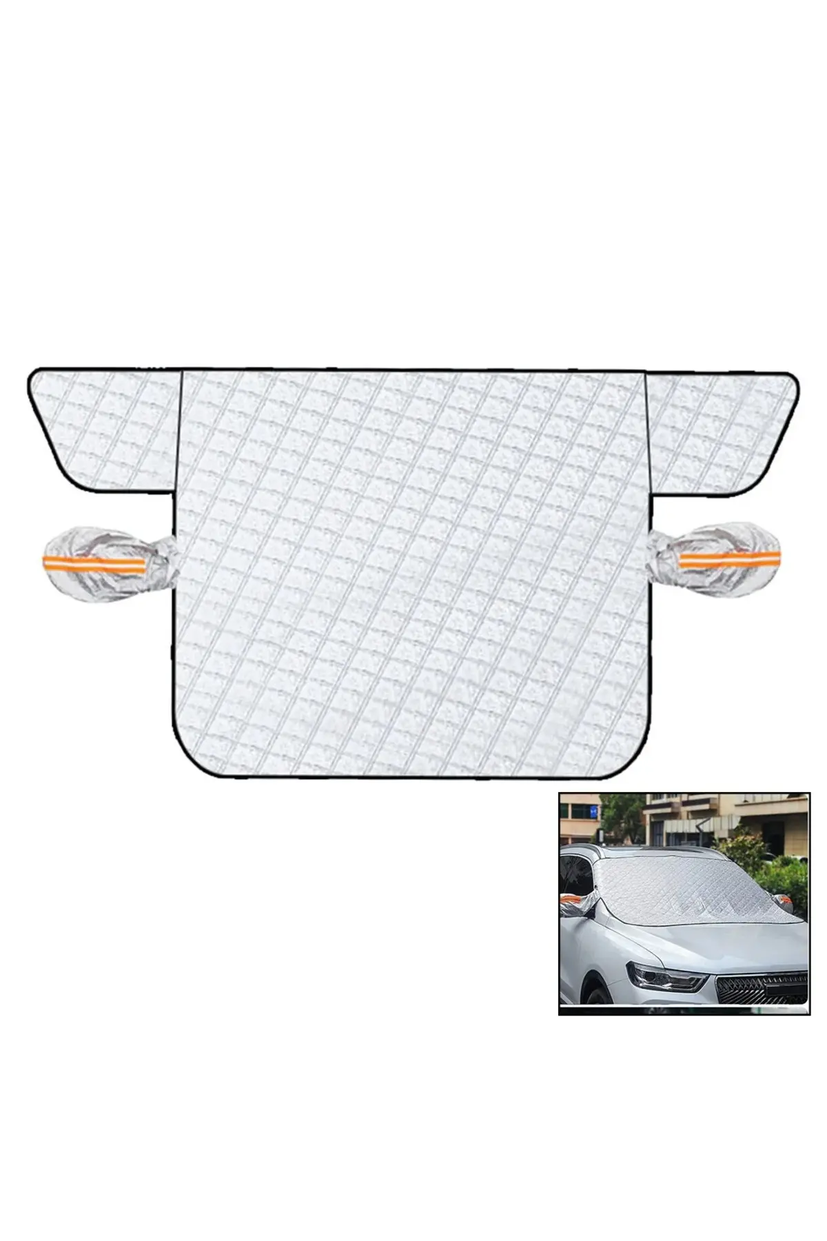 Oto - Araç Buz Önleyicibranda 150X110CM Ayna Kapaklı - Emniyet Kanatlı=kapı Sıkıştırma