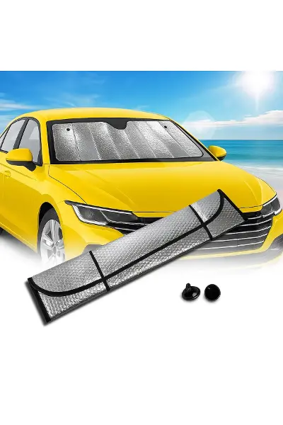 Araç Ön Cam Güneş Koruma Isı Önleyici Katlanabilir Model Fiat Egea Honda Civic Ford Focus Dacia Dust