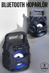 Taşınabilir Bluetooth Hoparlör Led Işıklı Uzun Pil Ömrü-2