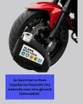 Su Geçirmez Alarm Disk Kilidi Motosiklet Scooter Bisiklet Güvenlik-3