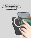 Mıknatıslı MagSafe Uyumlu Araç Tutucu Kablosuz Şarj Destekli-2