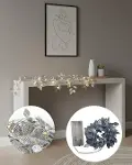 Pilli Gümüş Yaprak LED Işık Ev İçi ve Yılbaşı Dekor Aydınlatması-3