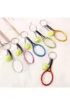 Gerçekçi Tenis Raketi Tasarımlı Şık Anahtarlık Kolye Çanta Süsü Tennis Keychain-2