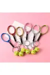 Gerçekçi Tenis Raketi Tasarımlı Şık Anahtarlık Kolye Çanta Süsü Tennis Keychain-3