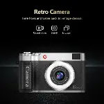 4k Çantalı Dijital Retro Video Kamera 48mp 16x Zoom Işıklı (32gb) Kart Dijital Fotoğraf Makinesi Siy-3