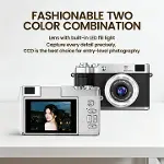 4k Çantalı Dijital Retro Video Kamera 48mp 16x Zoom Işıklı (32gb) Kart Dijital Fotoğraf Makinesi Siy-4