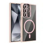 Joko Samsung Galaxy S24 Ultra Rem Lensli Magsafe Standlı Kapak - Pembe-1