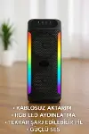 Ev ve Dış Mekan Kullanımına Uygun RGB Işıklı Hoparlör-5