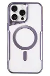 Apple iPhone 16 Pro Max Kılıf Boyi Magsafe Silikon Kapak - Derin Mor-1