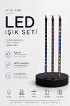 RGB LED Dış Ve İç Mekan Süsleme Işığı 10 Çubuklu Şerit-1