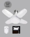 Katlanabilir 4 Kollu LED Ampül 60 Watt 6000 Lumen Beyaz Işık-3