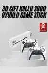 3D 4K 2000 Oyunlu Game Stick Oyun Konsolu Çift Konsol-2