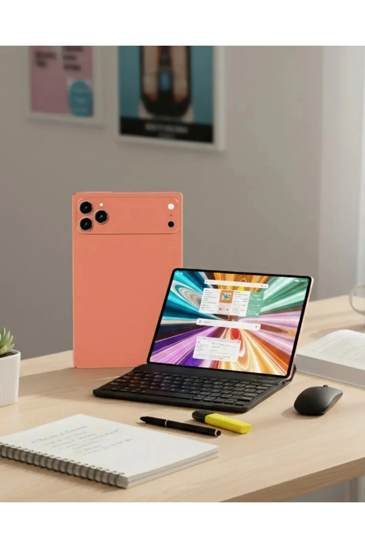 Klavyeli Android Tablet Geniş Hafıza Seçenekleri ve IPS Ekran