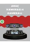 4 Kameralı Araç Kayıt Cihazı Full HD Park İzleme Gece Görüş-1
