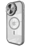 Apple iPhone 15 Pro Max Kılıf Teleskop Lens Magsafe Silikon Kapak - Titan Gri-1
