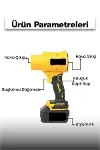 21V Kablosuz Hava Üfleyici | 32.000RPM Turbo Fan, 12.000mAh Batarya, Bahçe & Araç Kurutma / Sarı-2