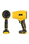 21V Kablosuz Hava Üfleyici | 32.000RPM Turbo Fan, 12.000mAh Batarya, Bahçe & Araç Kurutma / Sarı-4