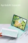 Apple iPad Pro 11 (2022) Kılıf KC01 Smart Klavyeli Tablet Kılıfı - Mavi-3