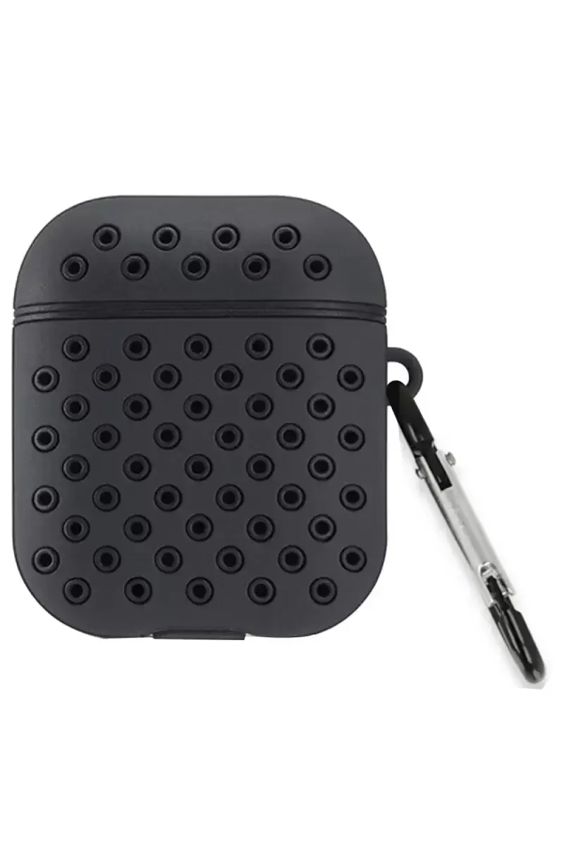 Apple Airpods 3 (3.nesil) Spor Delikli Kılıf - Siyah-Siyah